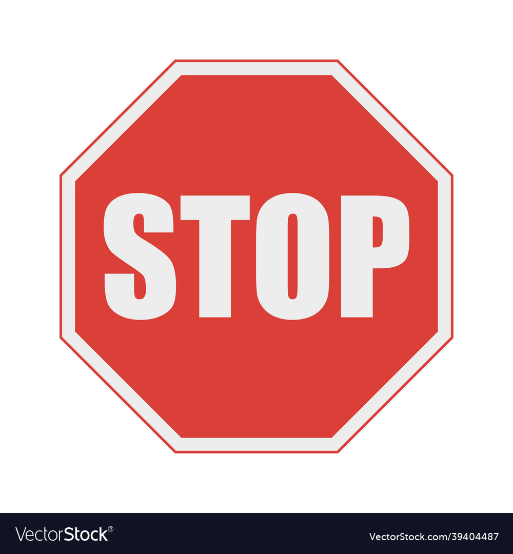 Red stop sign