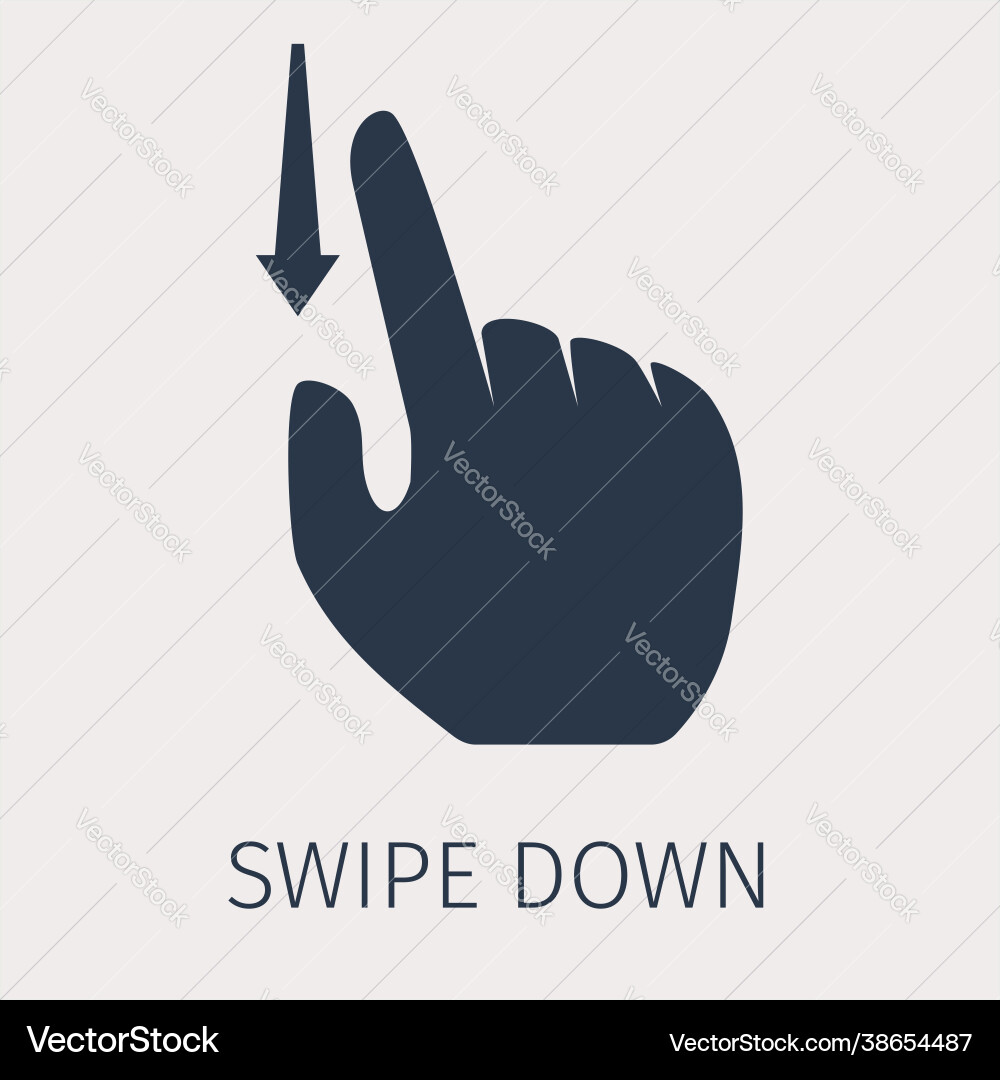 Touch gesture icon Royalty Free Vector Image - VectorStock
