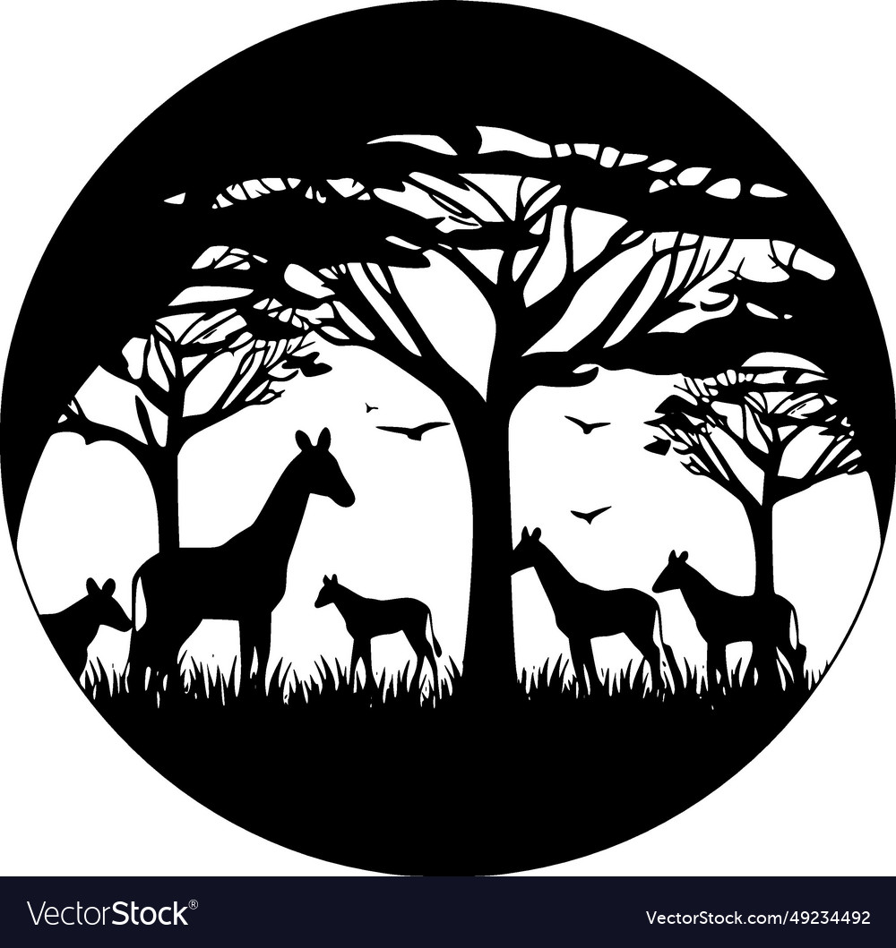 Africa - minimalist and simple silhouette