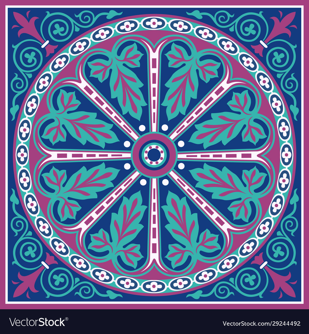 Arabic colorful mandala decoration design