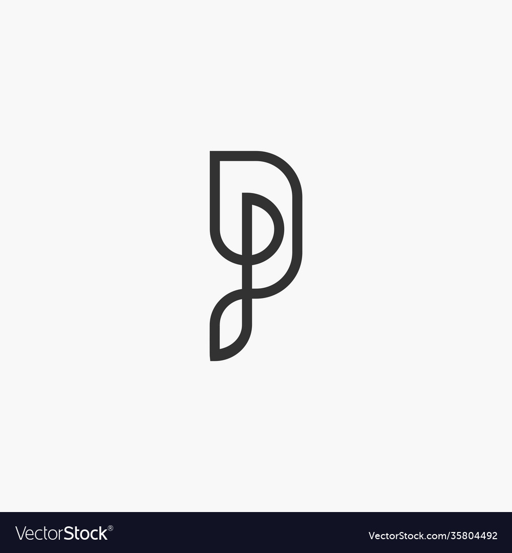 Beautiful letter p pp monogram logo template