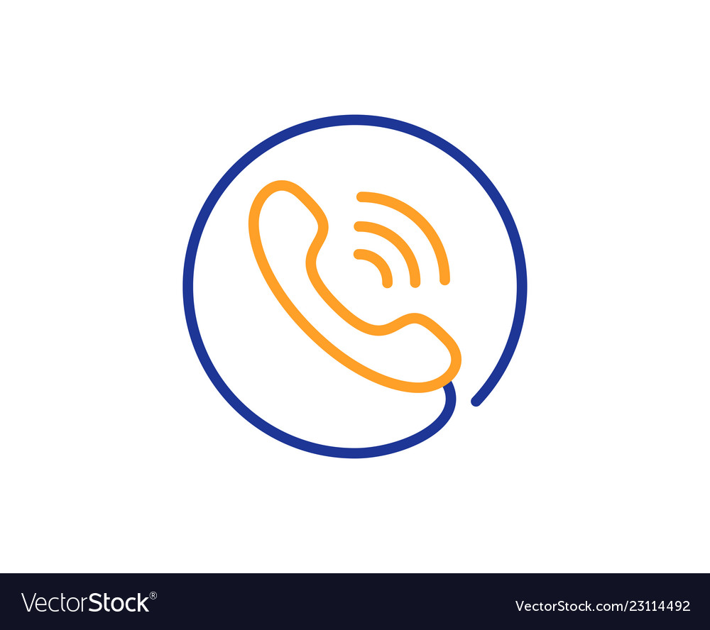 Call center service line icon phone support sign