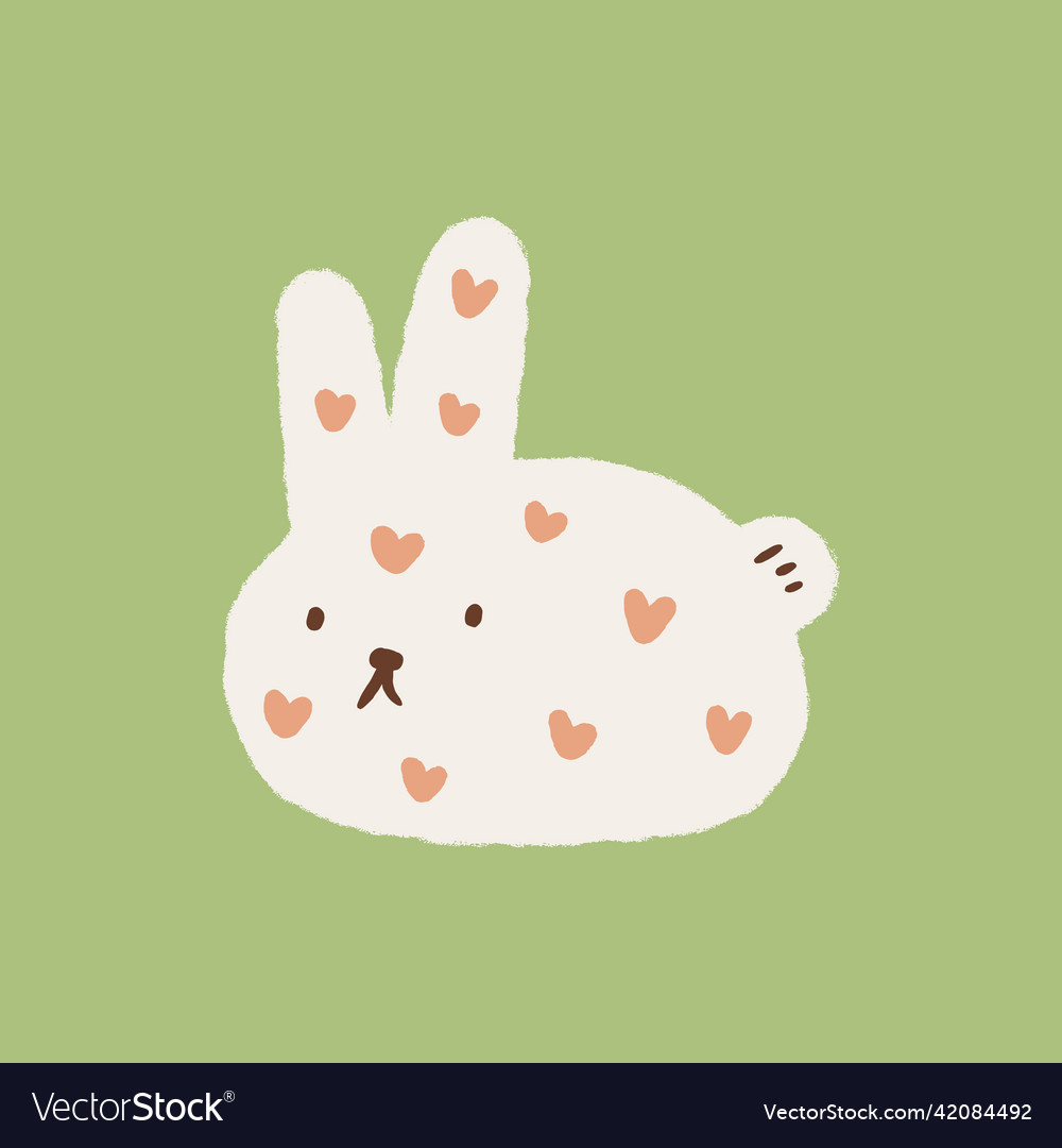 Cartoon baby girl rabbit little easter cute vector image Cartoon baby girl rabbit little easter cute