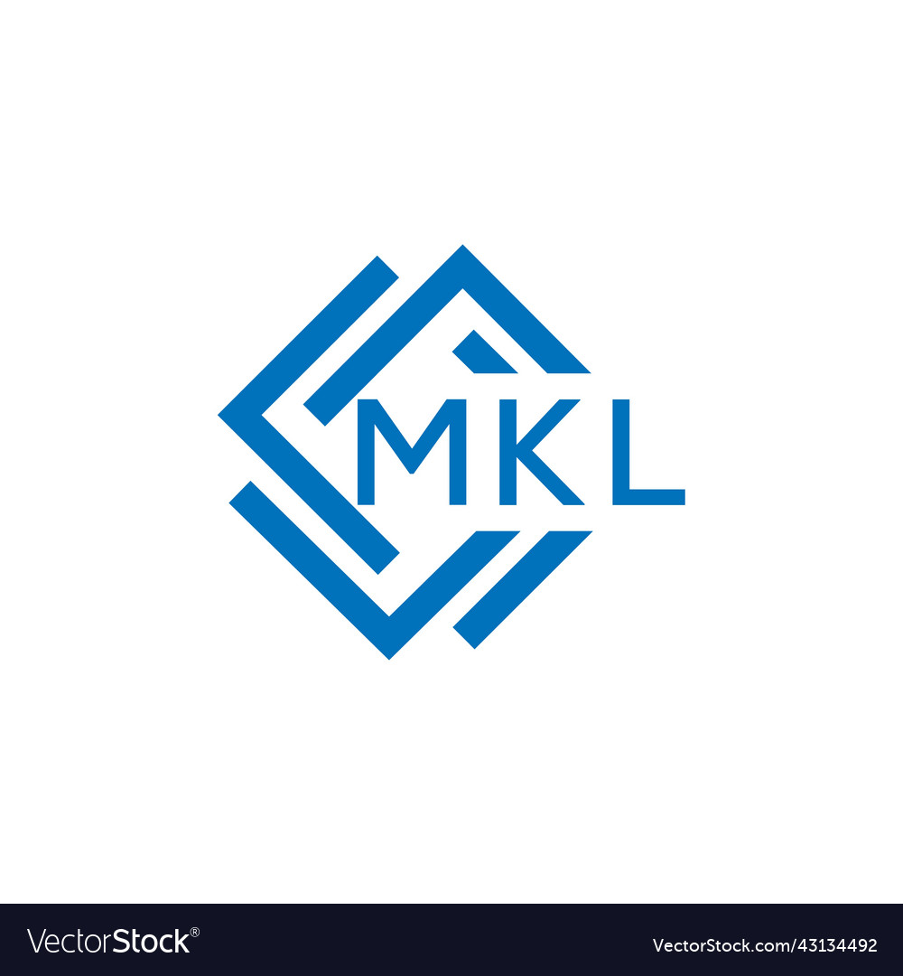 Mkl letter logo design on white background Vector Image