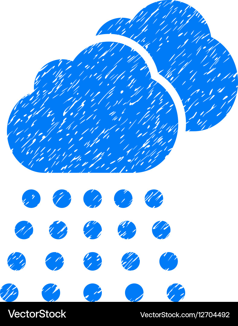 Rain clouds grainy texture icon Royalty Free Vector Image