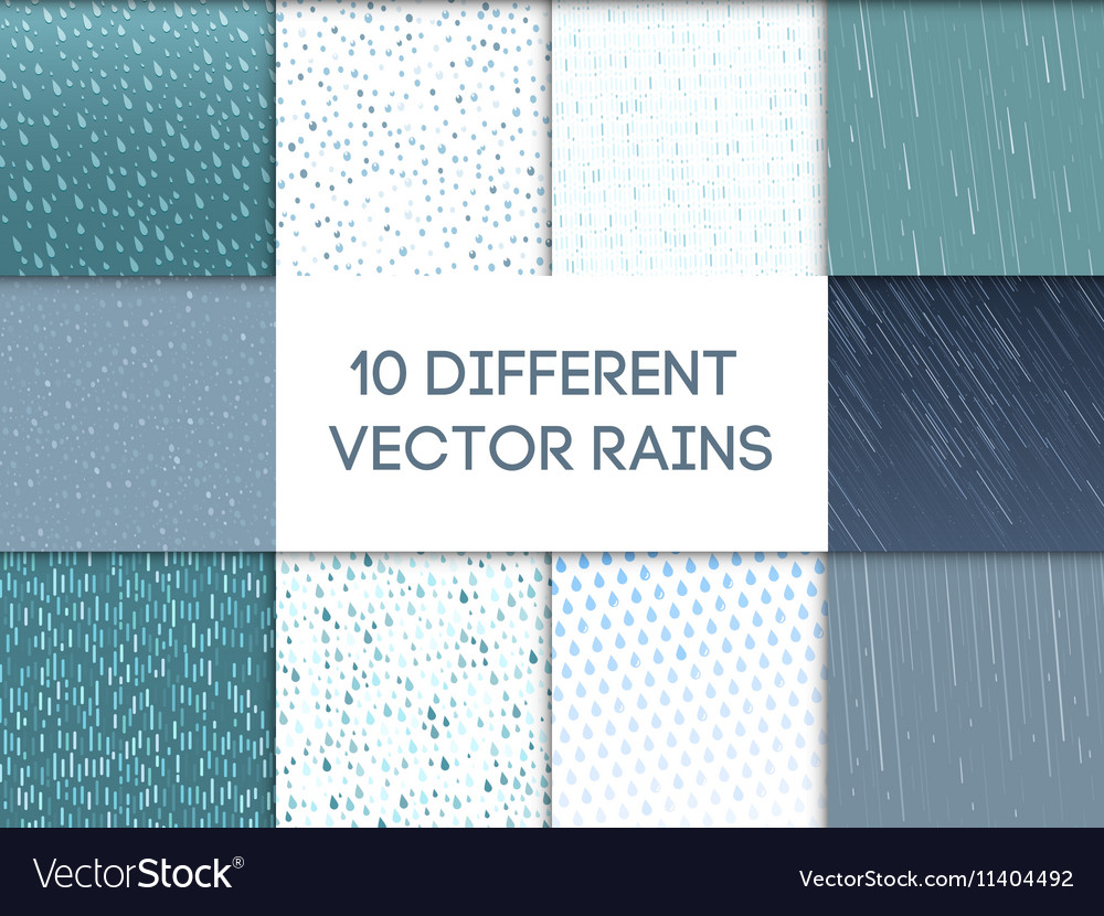 Rain drops pattern set