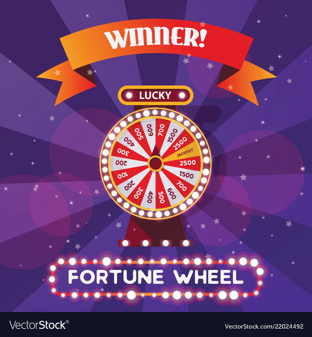 square poster or flyer for fortune wheel winner vector image winners flyers