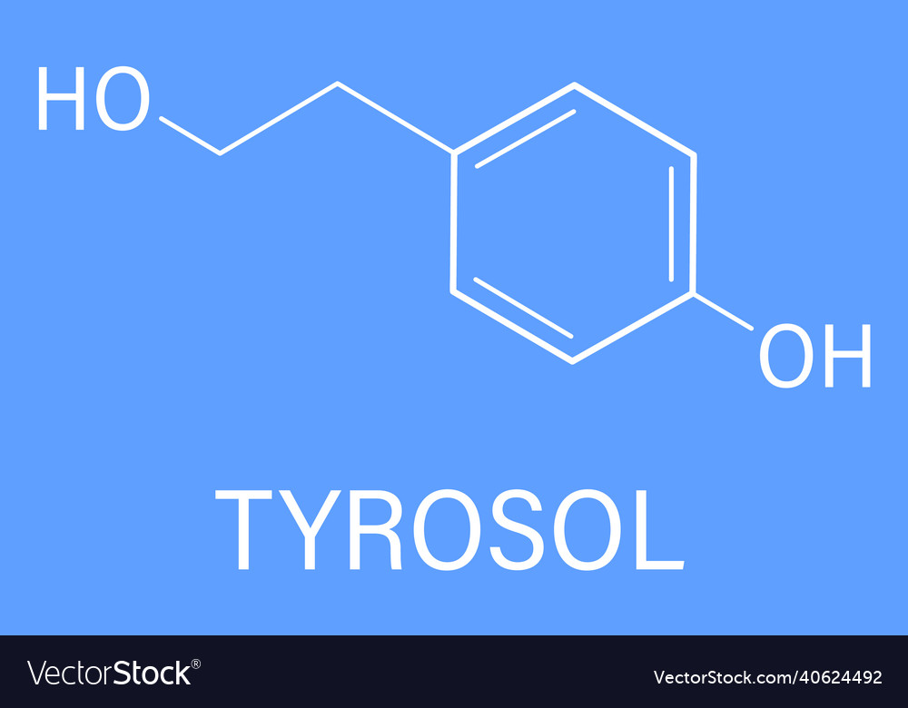 Tyrosol molecule skeletal formula