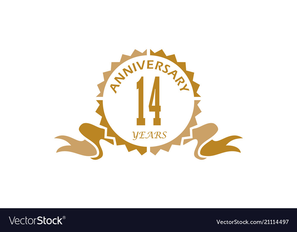 14 years ribbon anniversary