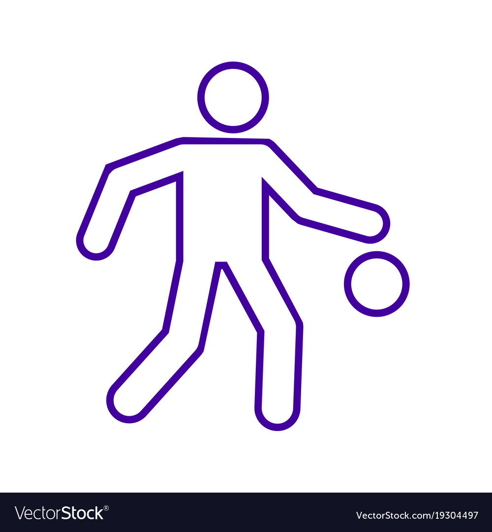 Basketball dribbling outline sport figure symbol