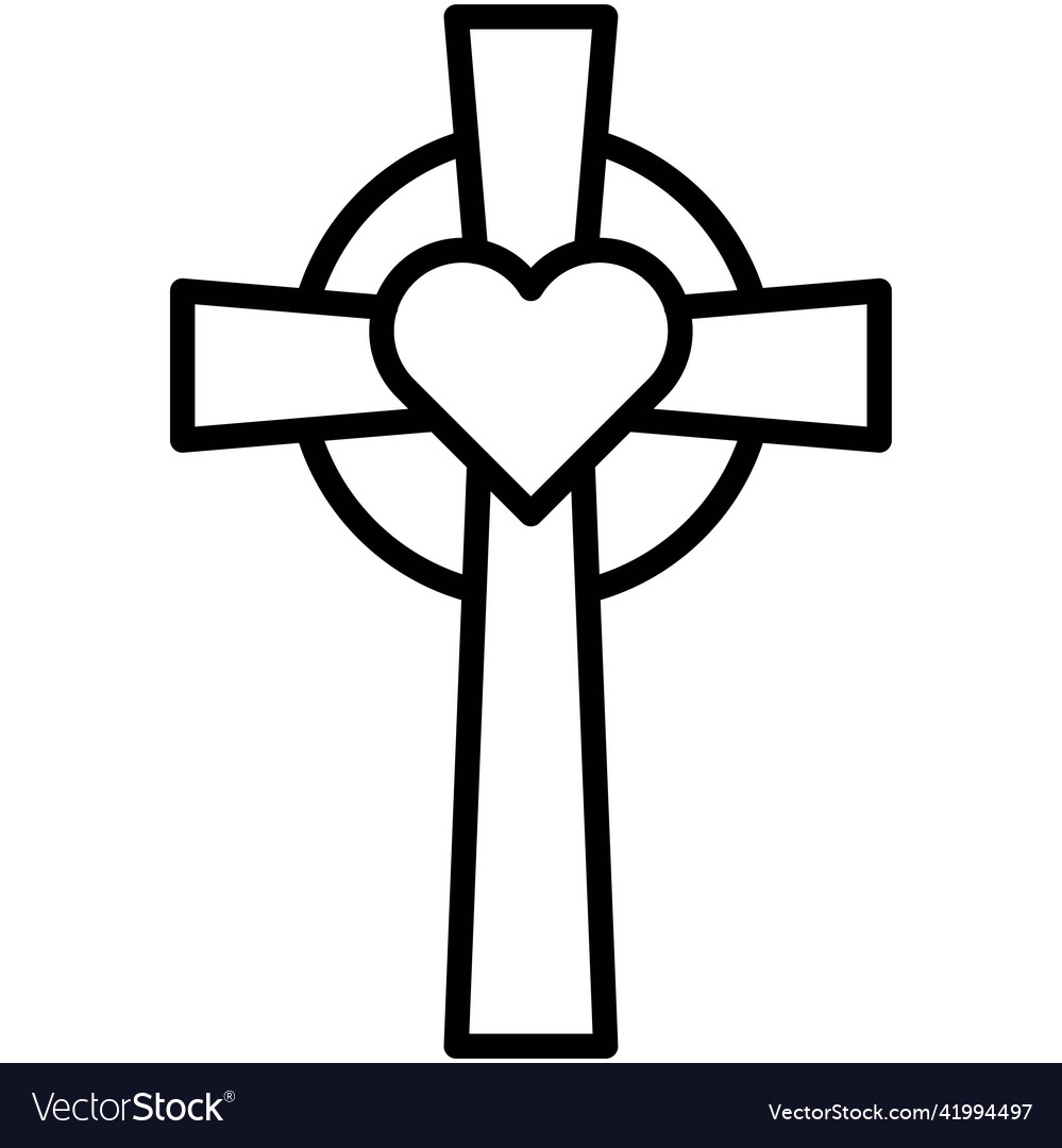 Cross icon holy week related Royalty Free Vector Image