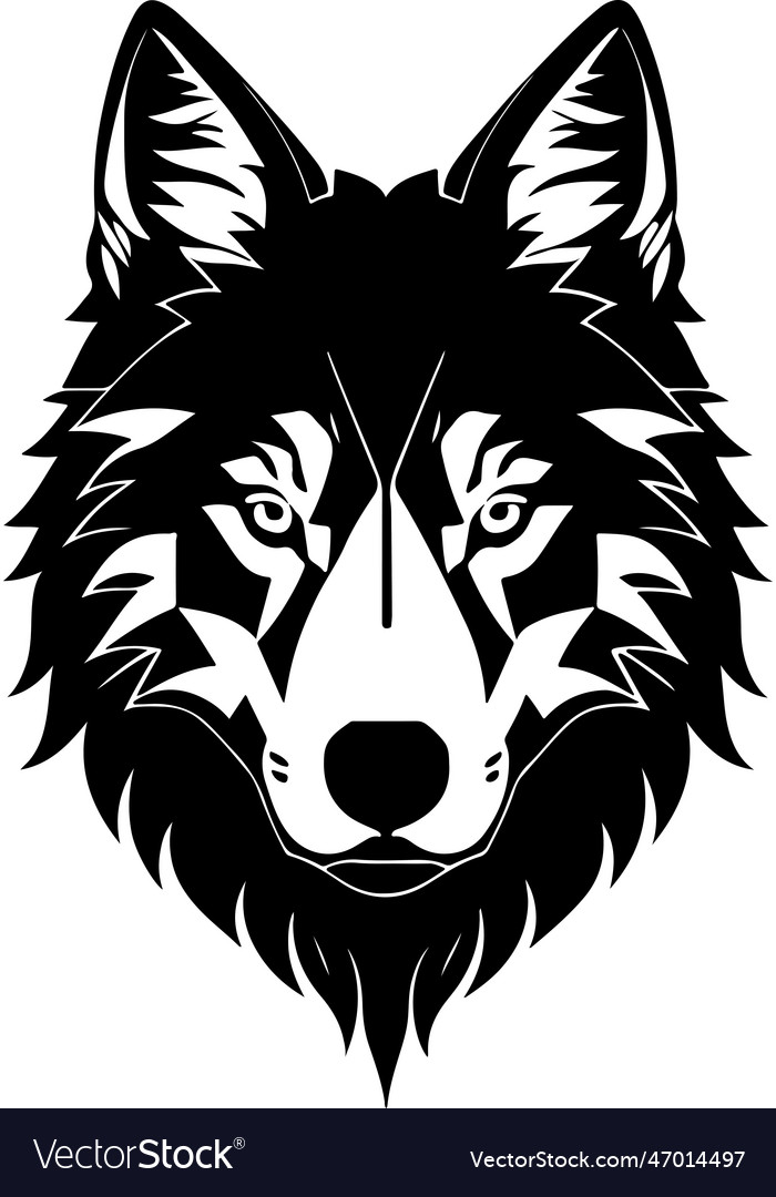 Extraordinary and powerful wolf emblem art Vector Image