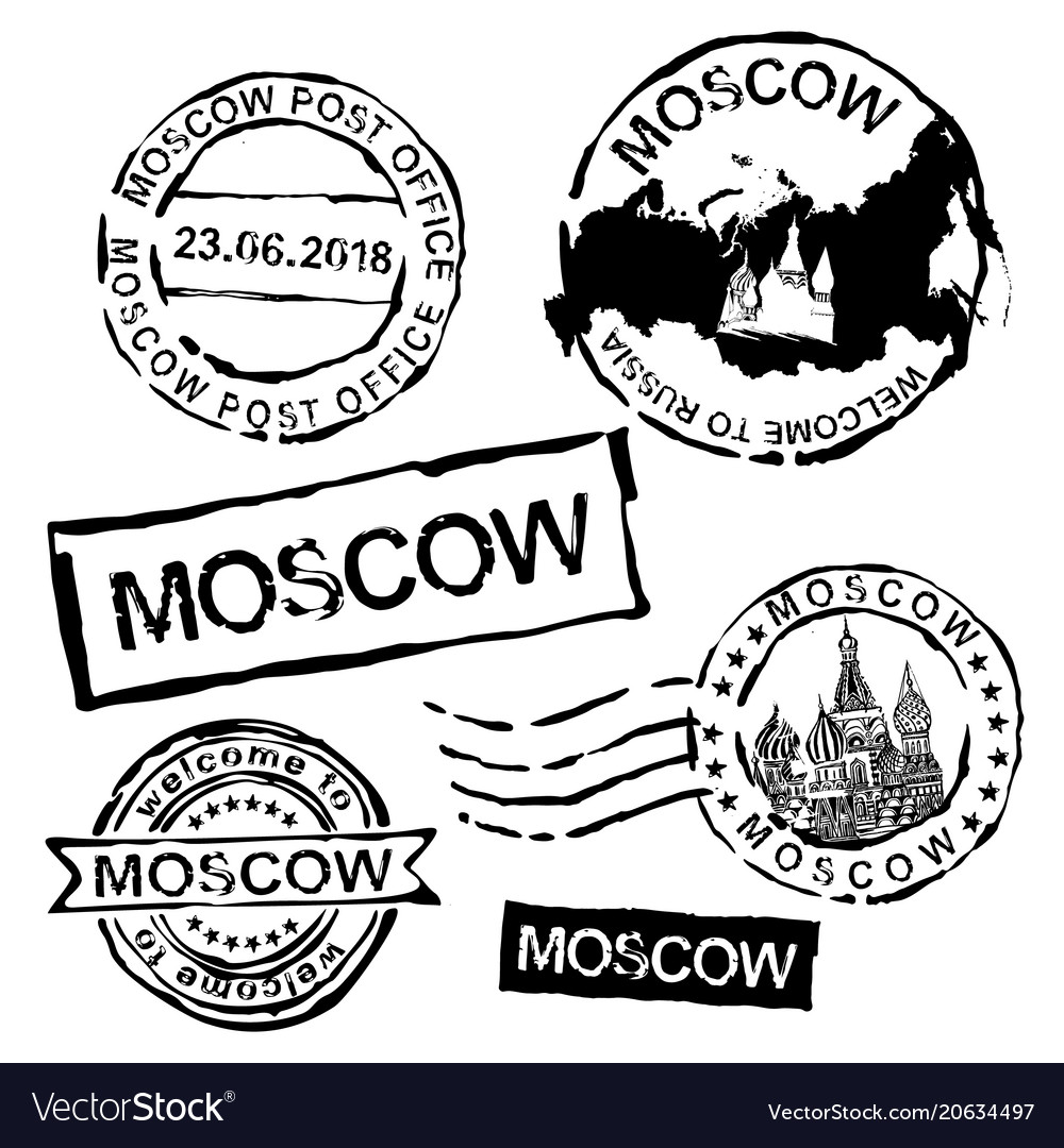 Moscow postal stamps