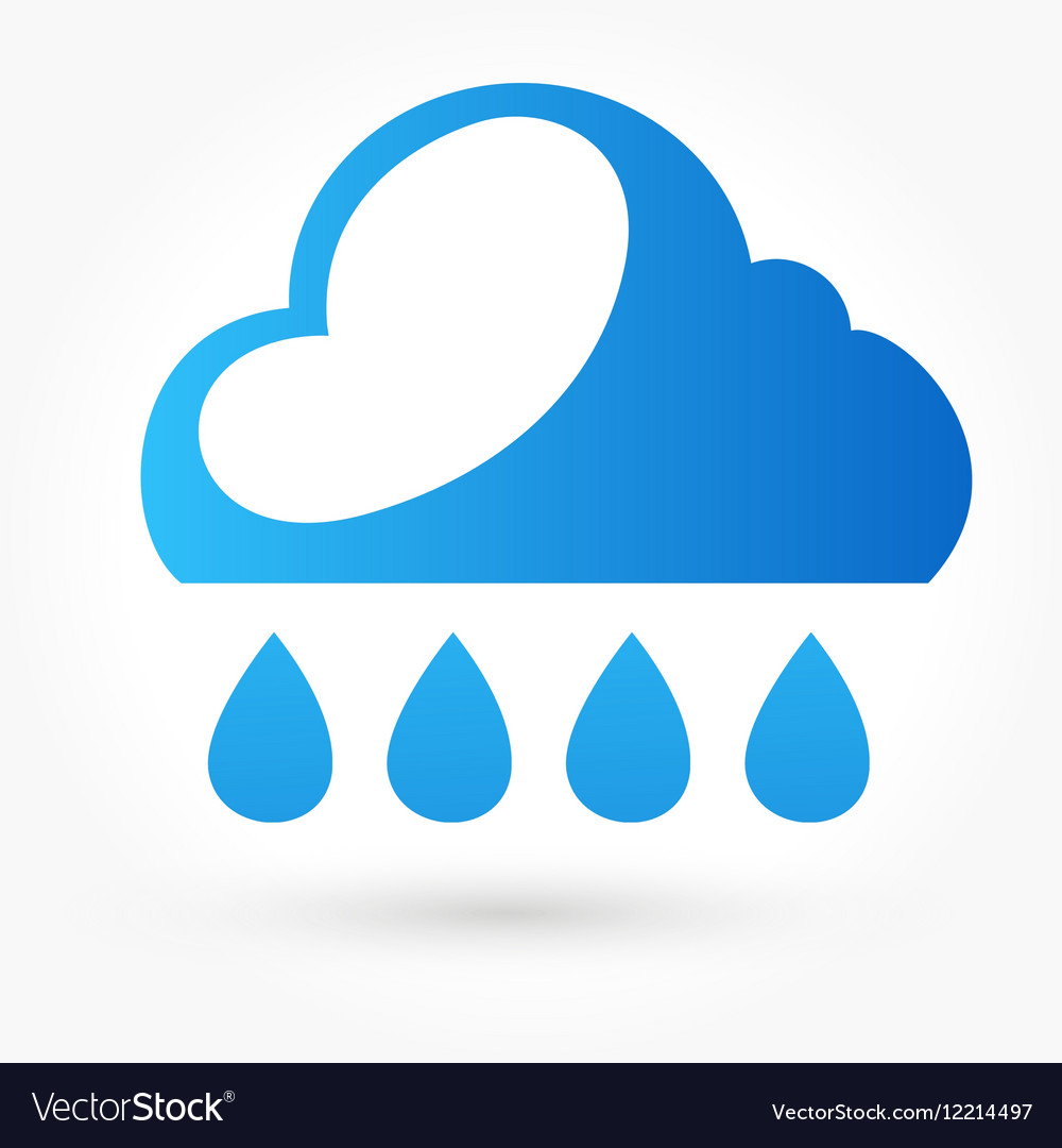 Rain and water drop icon Royalty Free Vector Image