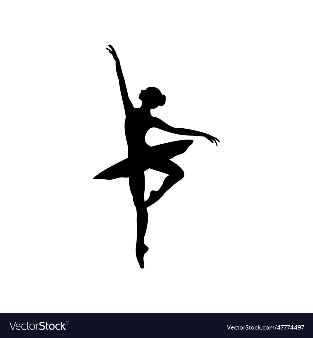 Silhouette of a ballerina Royalty Free Vector Image