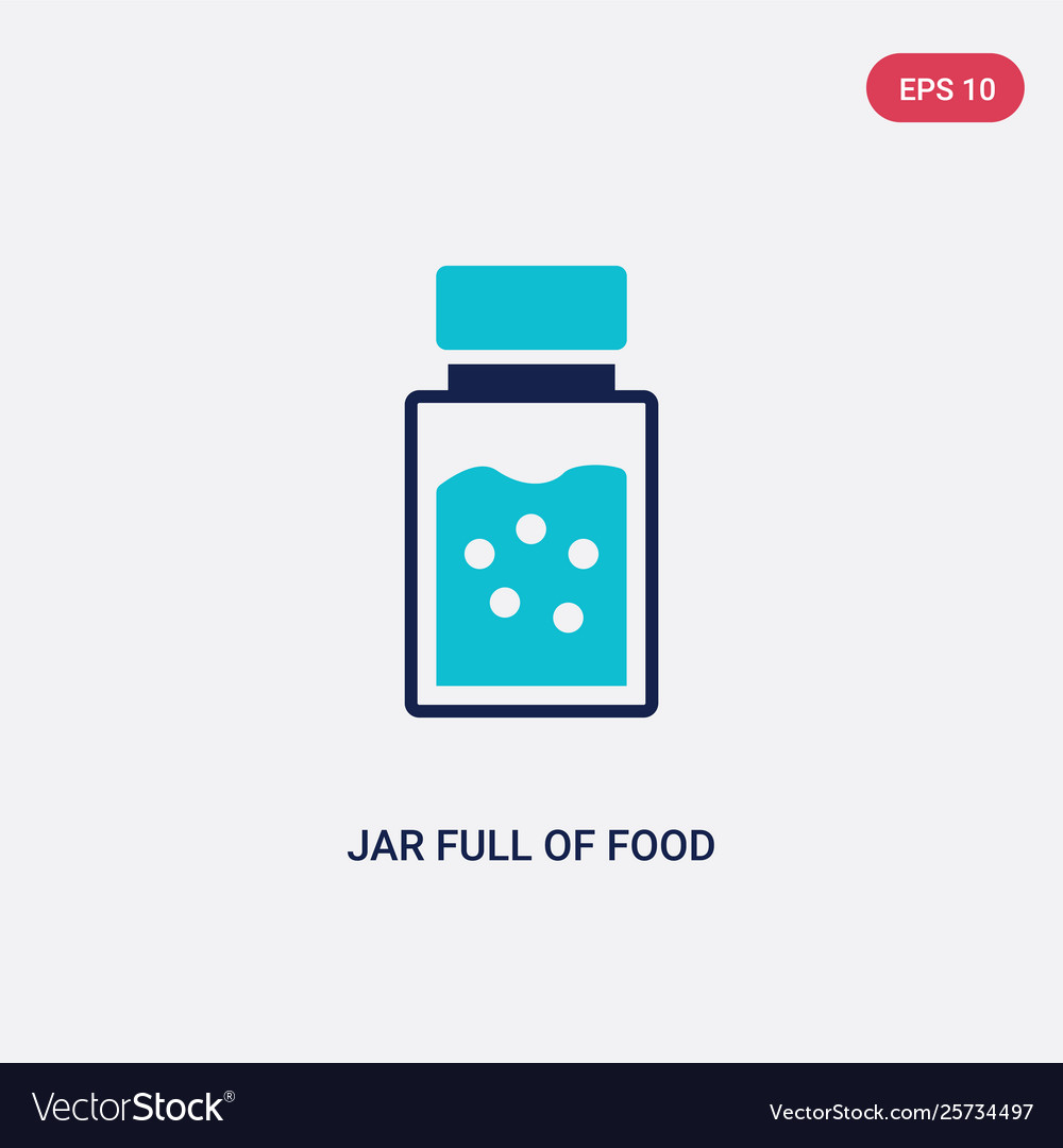 Two color jar full food icon from bistro