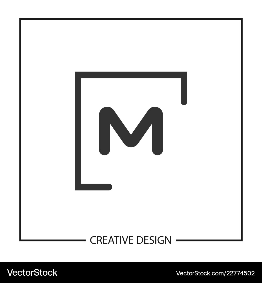 Initial letter m logo template design Royalty Free Vector