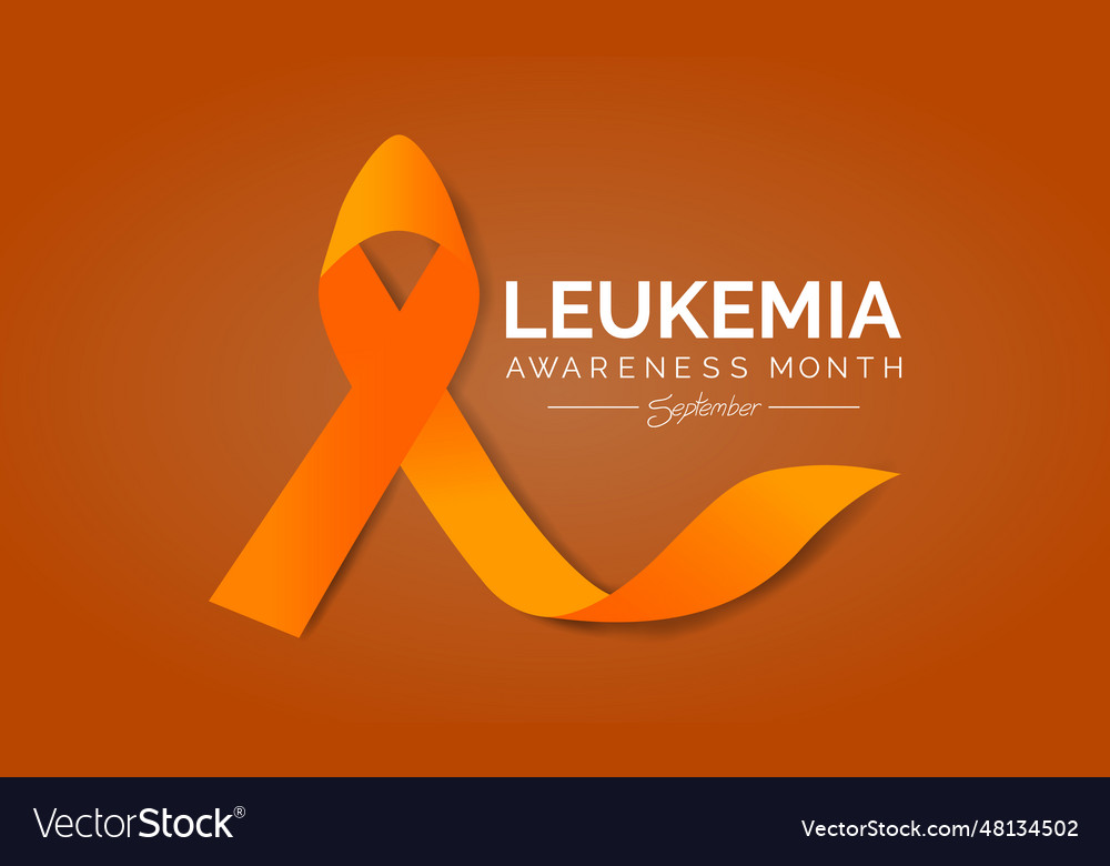 Leukemia Awareness Month With Orange Colored Vector Image