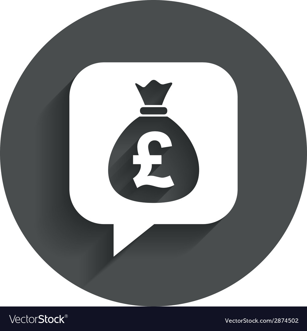 Money bag sign icon pound gbp currency