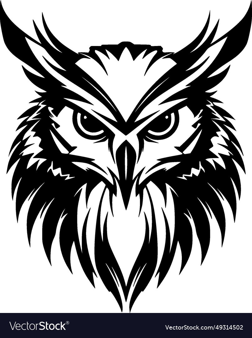 Owl - Minimalist And Flat Logo Royalty Free Vector Image