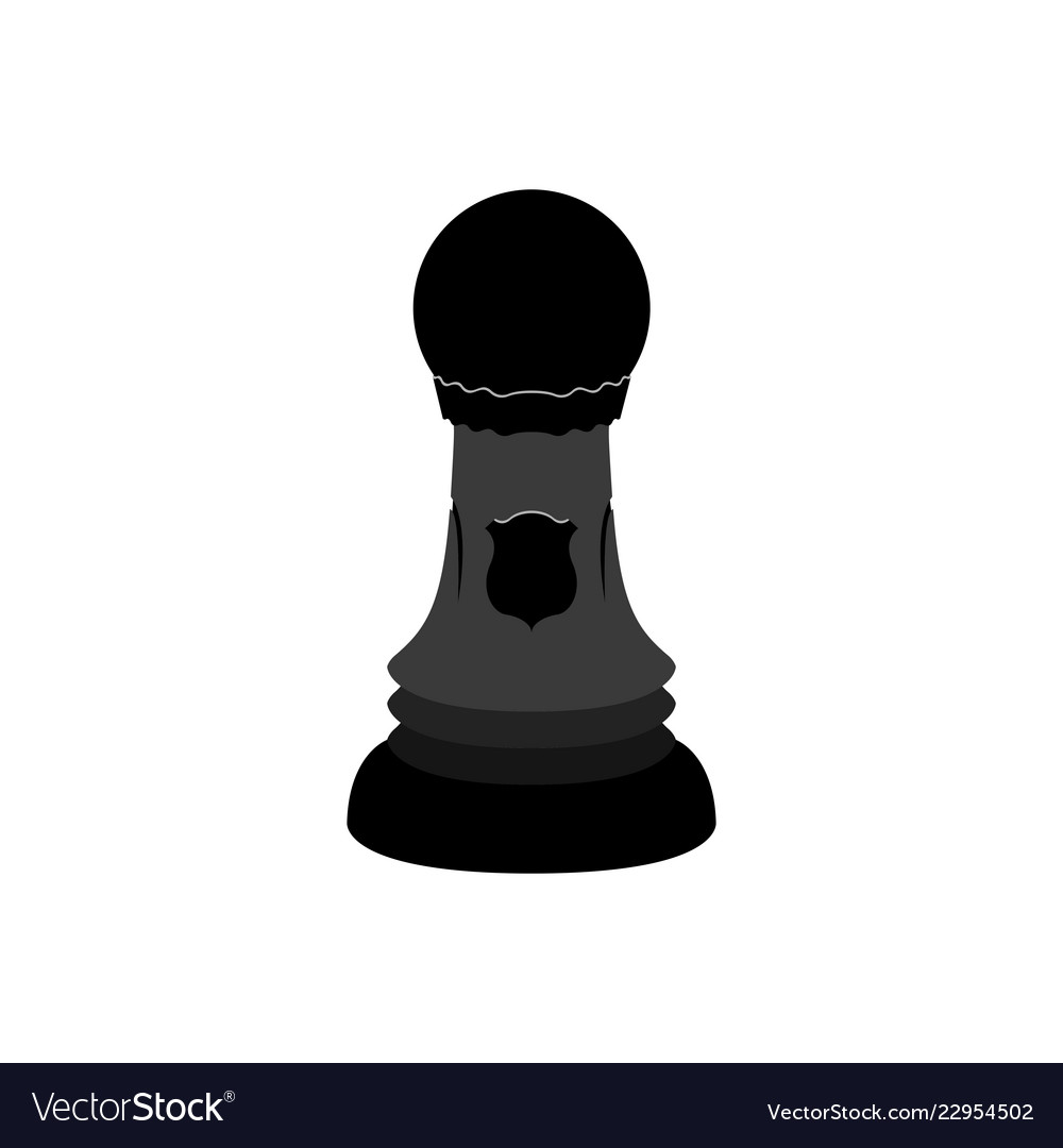 Silhouette of a pawn chess piece Royalty Free Vector Image