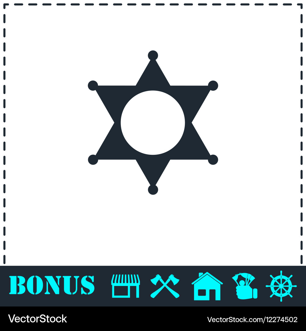 Star icon flat Royalty Free Vector Image - VectorStock