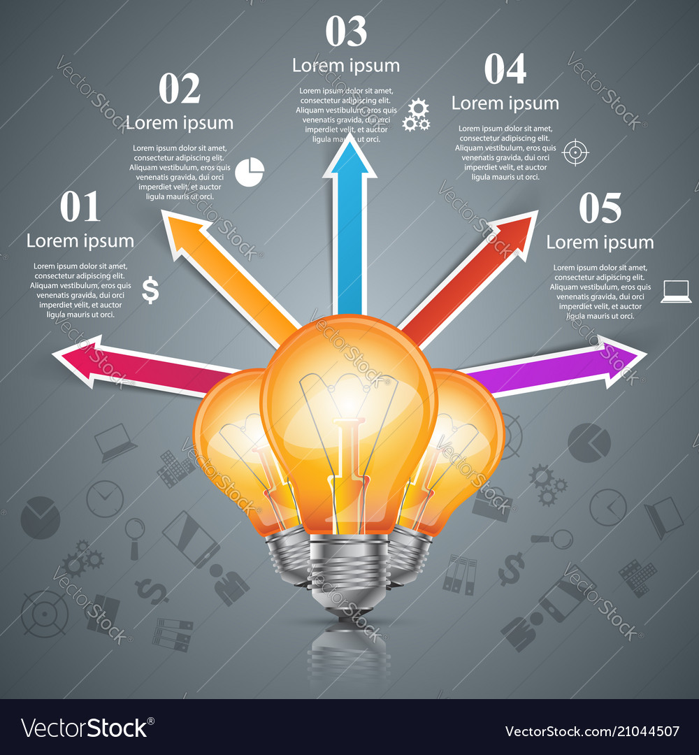 Battery and bulb icon on the grey background Vector Image