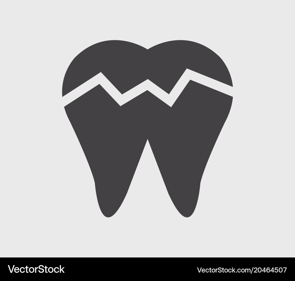 Broken tooth icon Royalty Free Vector Image - VectorStock