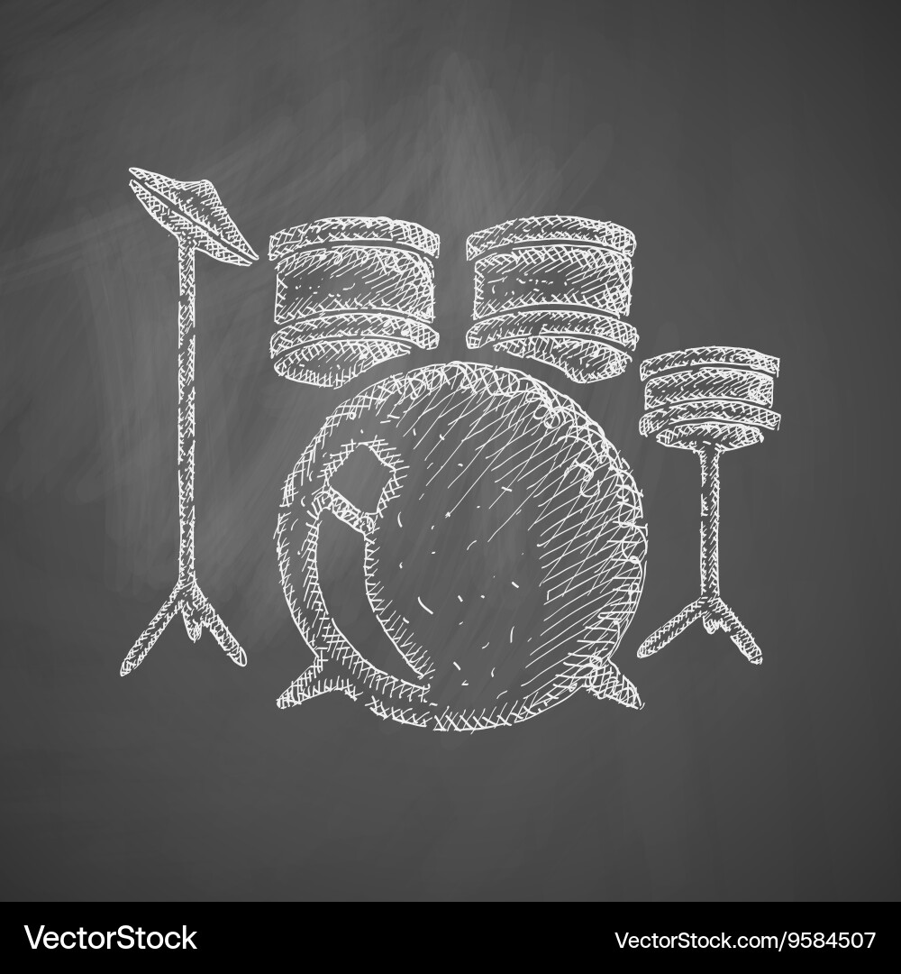 Drum set icon Royalty Free Vector Image - VectorStock