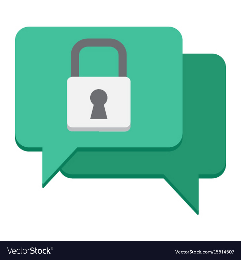 Encrypted messaging flat icon security