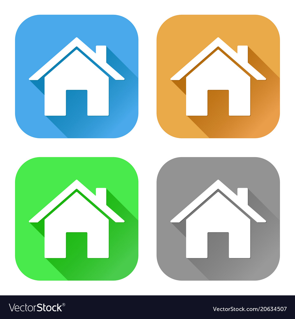 Home icons set colored signs Royalty Free Vector Image