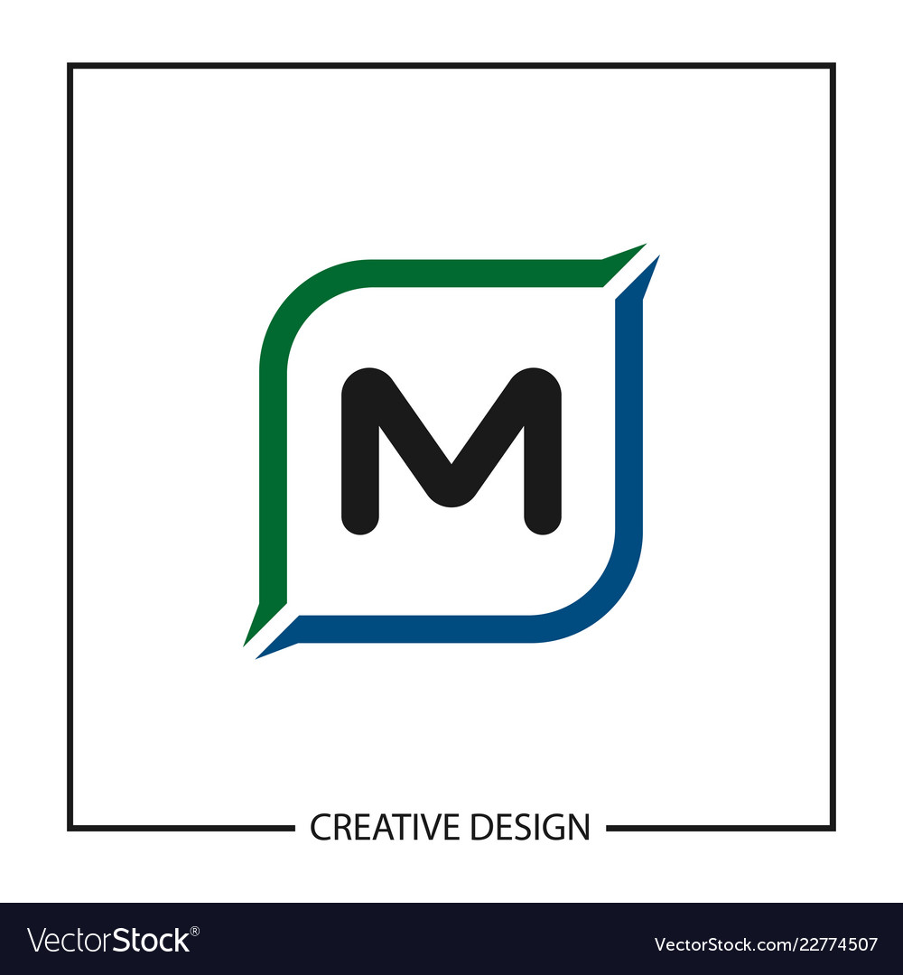 Initial letter m logo template design