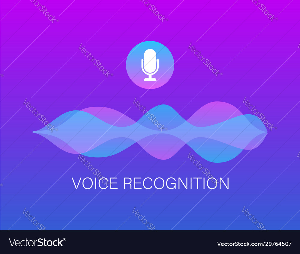 Personal assistant and voice recognition concept Vector Image