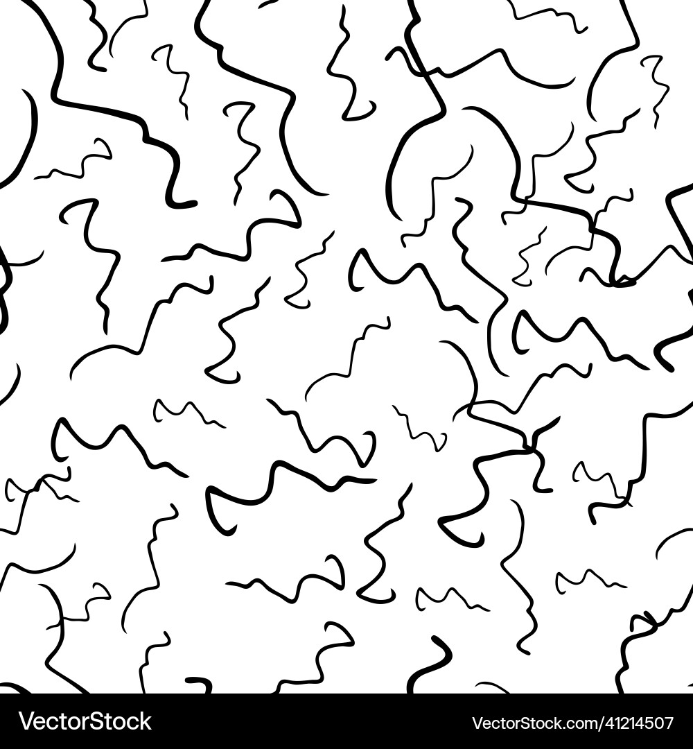 Seamless pattern with sketch squiggle Royalty Free Vector