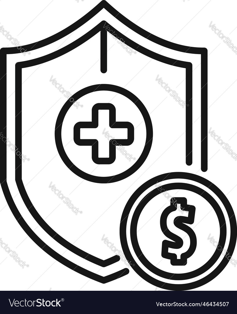 Secured money icon outline business money Vector Image