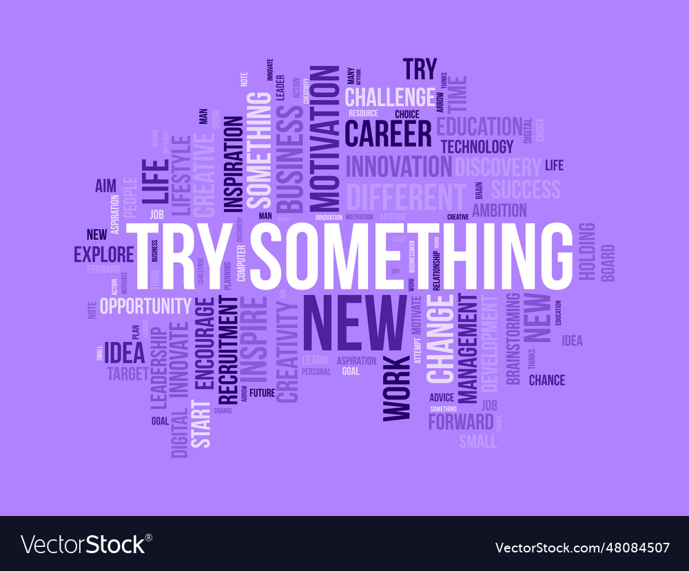 Word cloud background concept for try something Vector Image