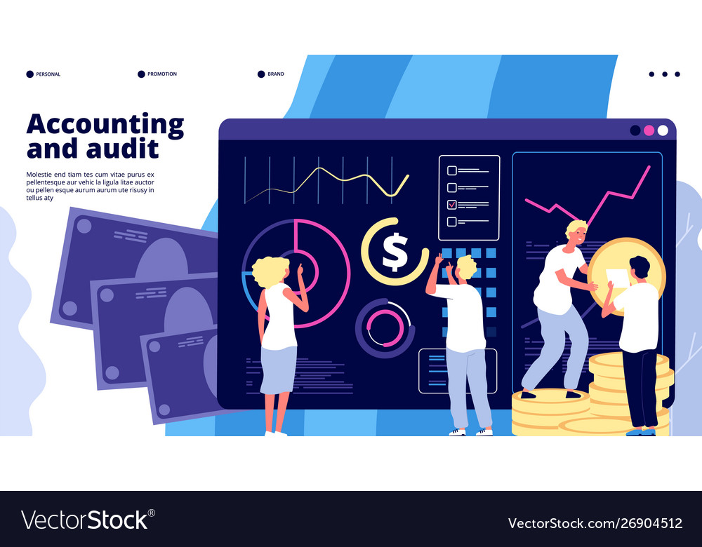 Accounting and audit financial management Vector Image