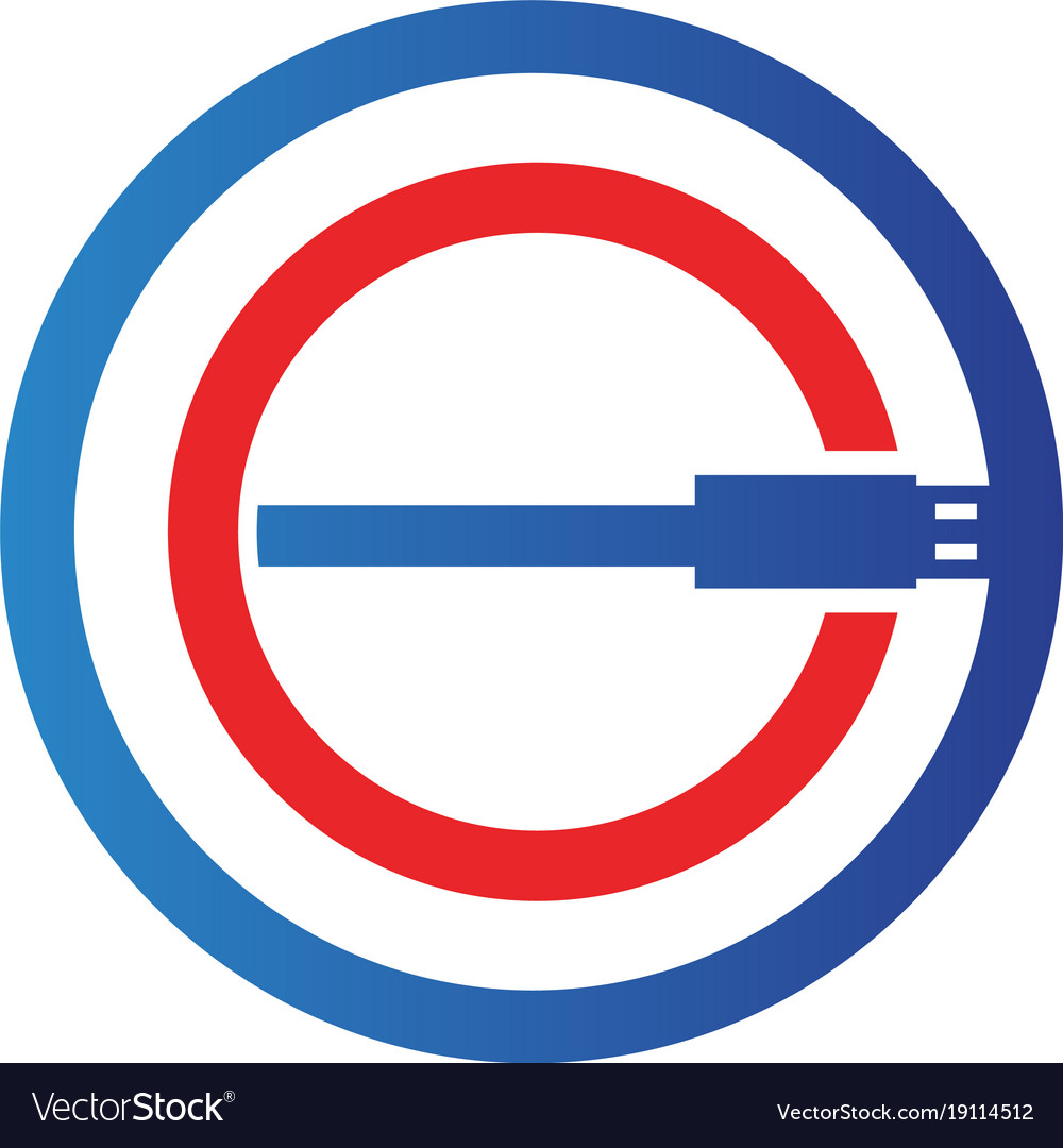 Cable wire computer and plug icons set Royalty Free Vector