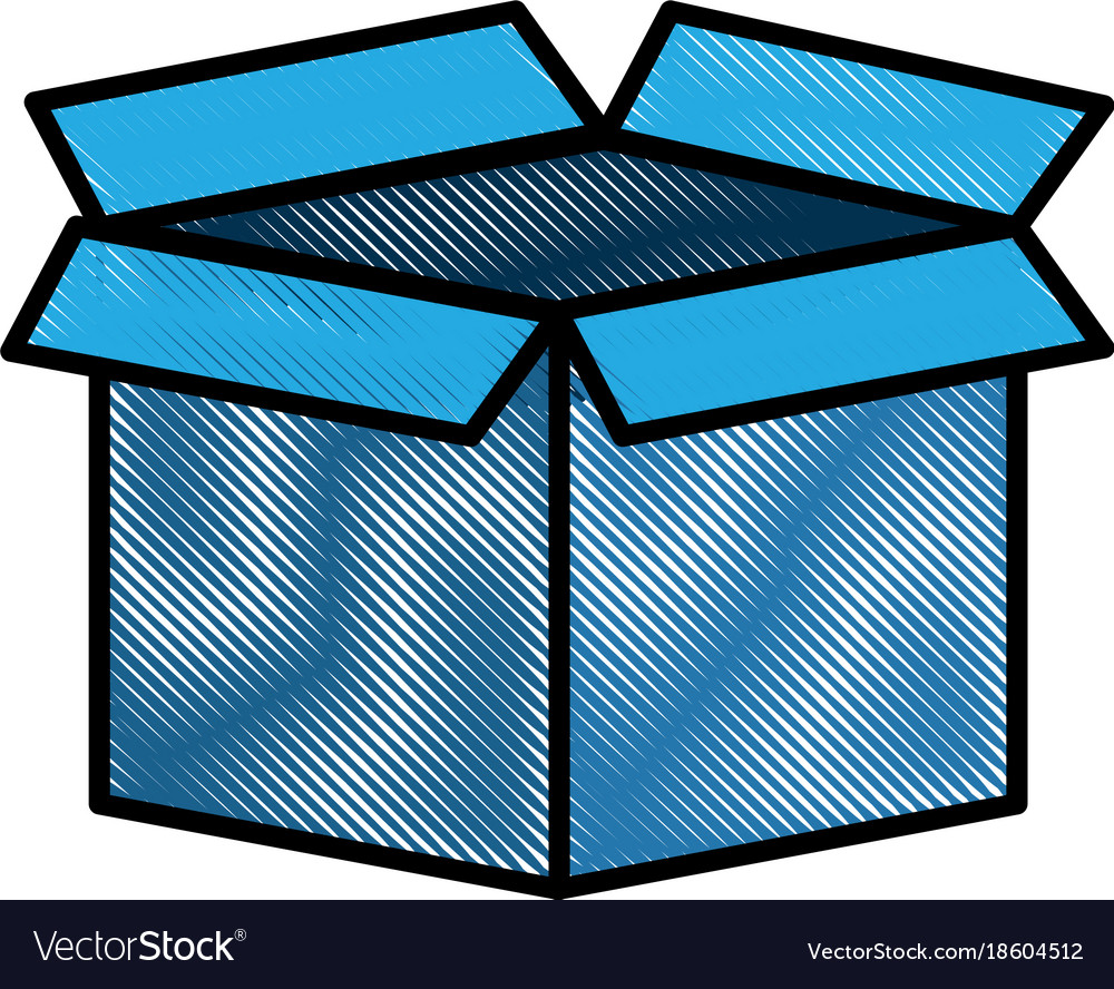 Cardboard box open Royalty Free Vector Image - VectorStock