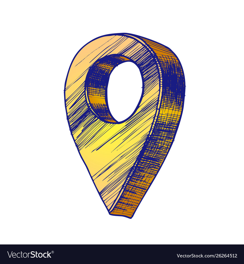 Color map pointer gps location modern symbol vector image Color map pointer gps location modern symbol