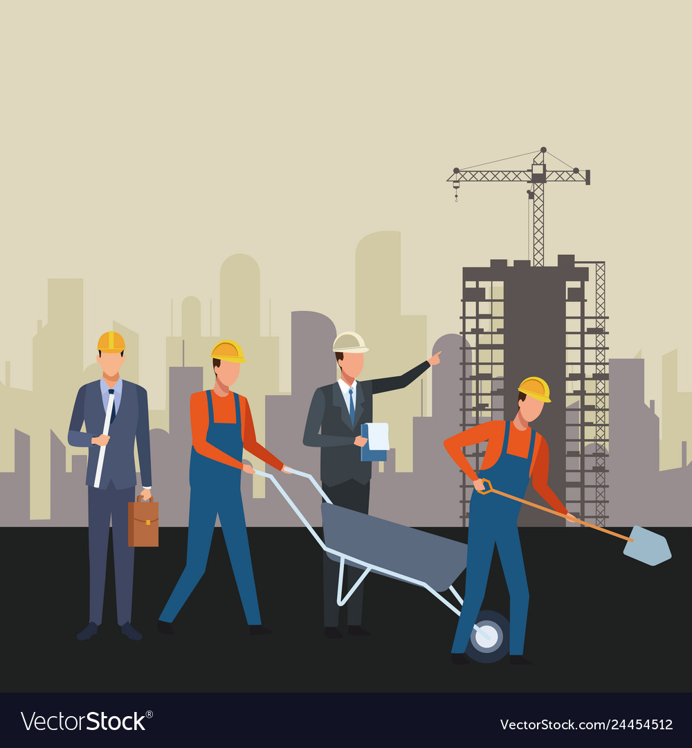 Construction workers tools Royalty Free Vector Image