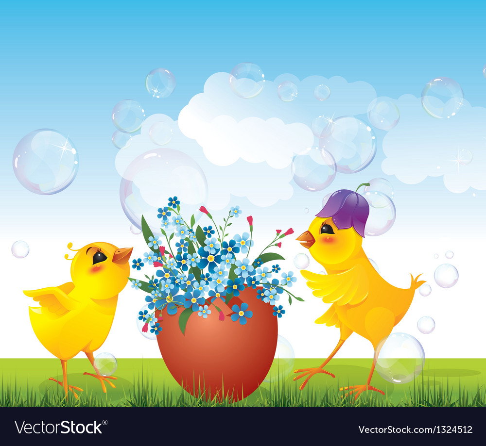 Easrer chicken with egg