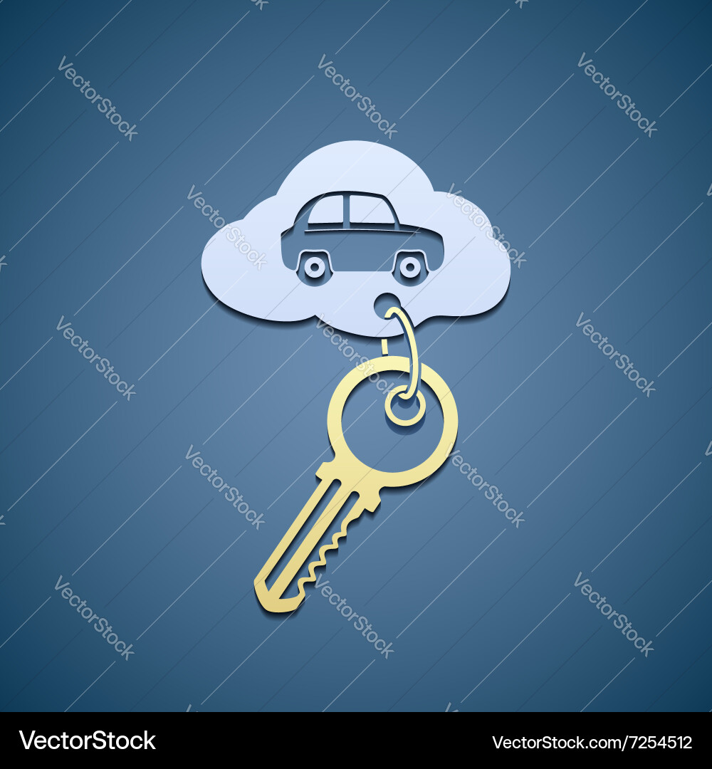 Key from car Royalty Free Vector Image - VectorStock