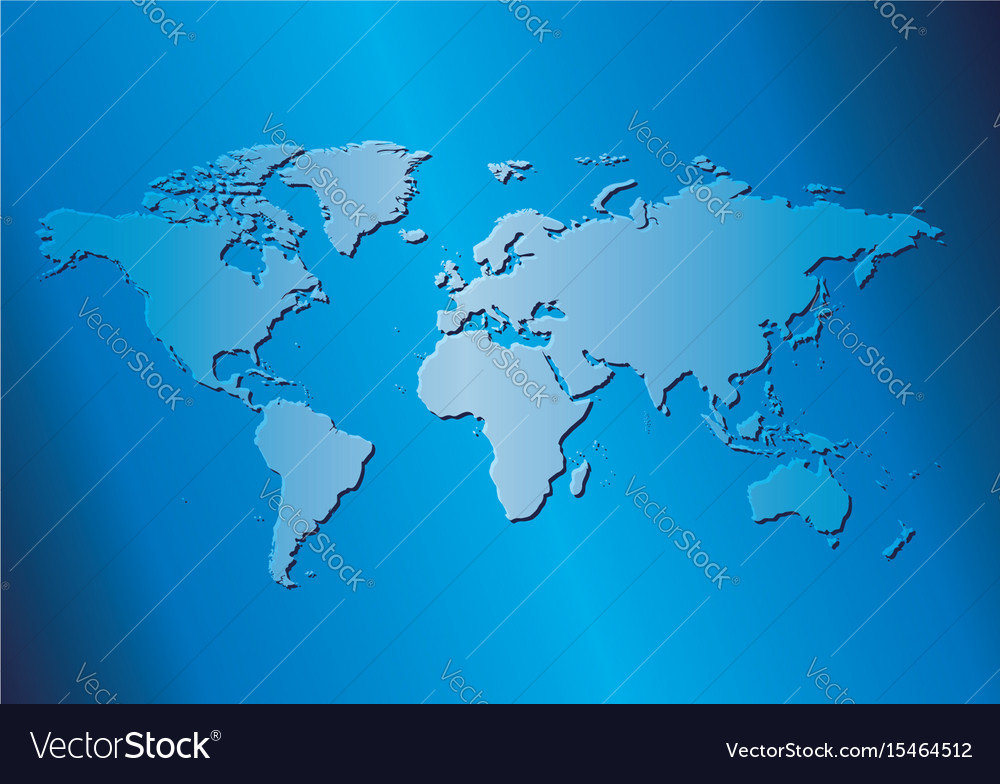 Light blue background with map of the world Vector Image