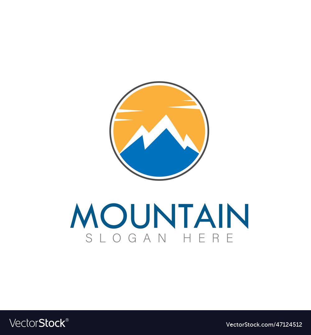 Mountain logo logo images Royalty Free Vector Image