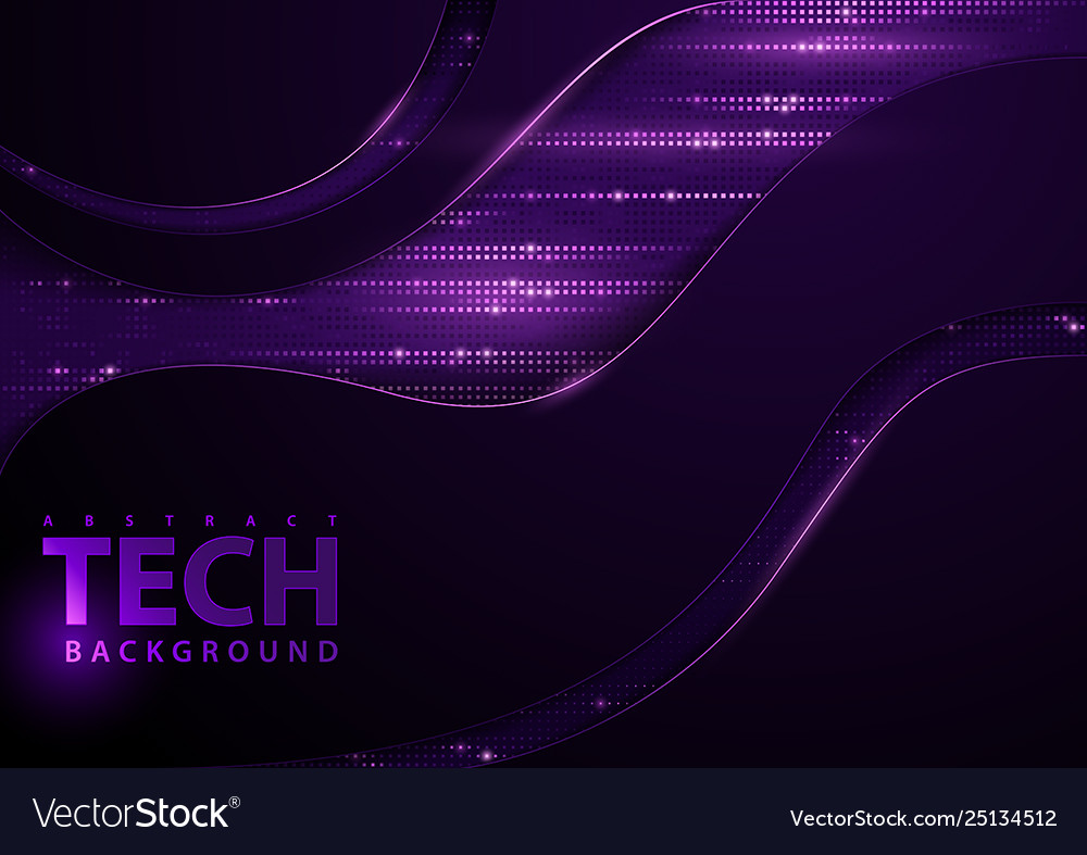 Tech background with purple elements Royalty Free Vector
