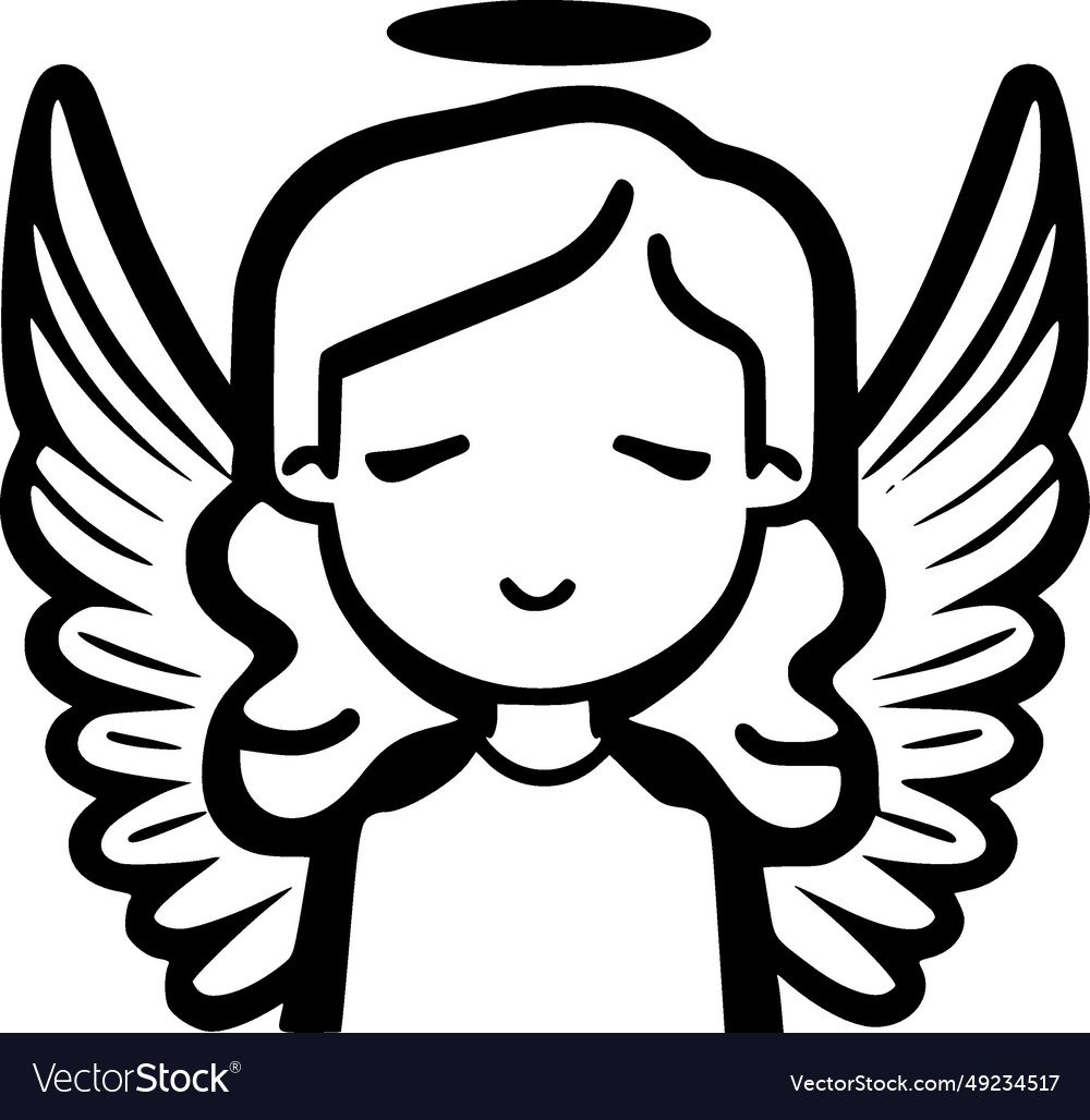 Angel - minimalist and flat logo