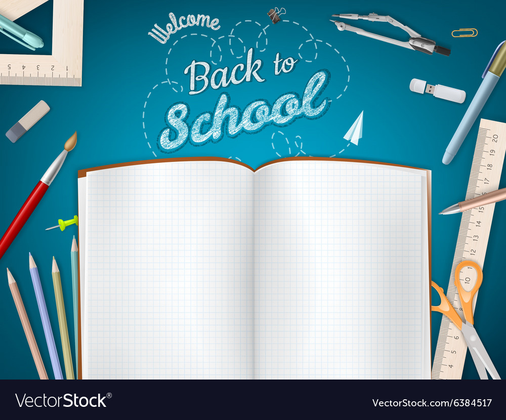 Back to school background eps 10 Royalty Free Vector Image