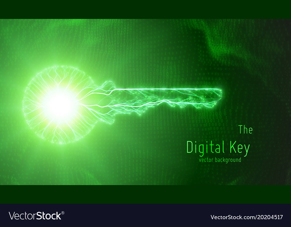 Green of cyber key on binary