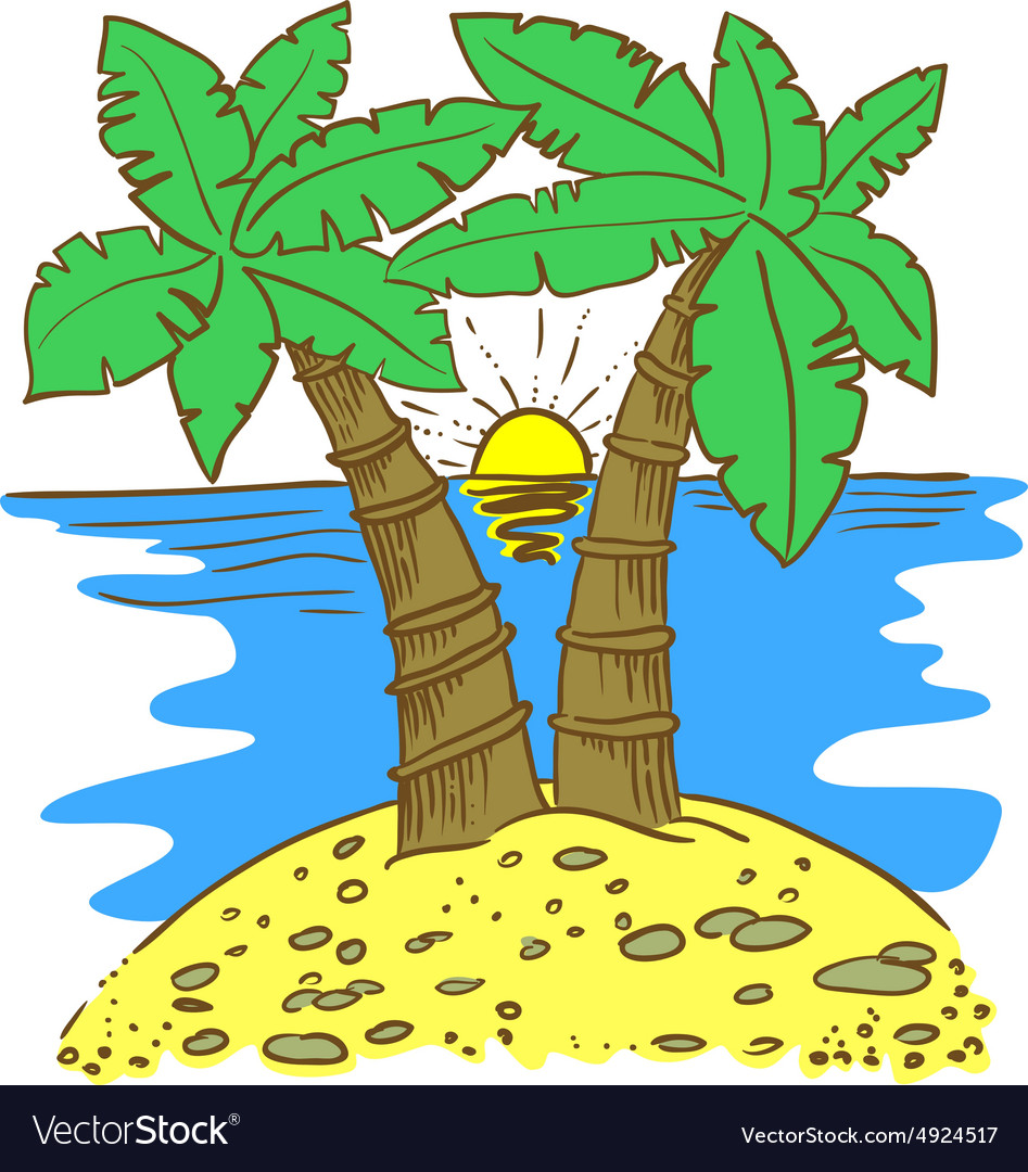 Island with palms